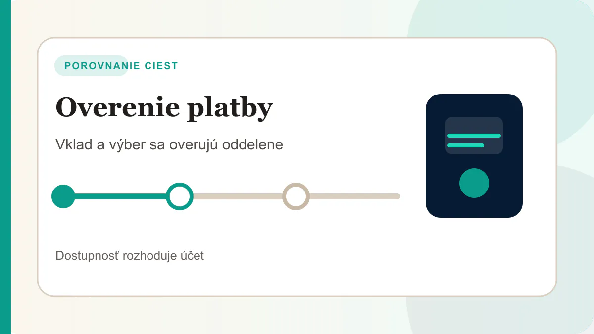 Porovnanie platobných ciest pre overenie platby