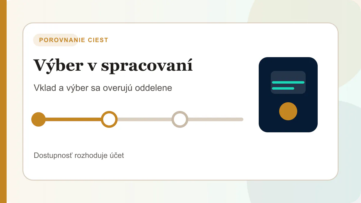 Porovnanie platobných ciest pre výber v spracovaní