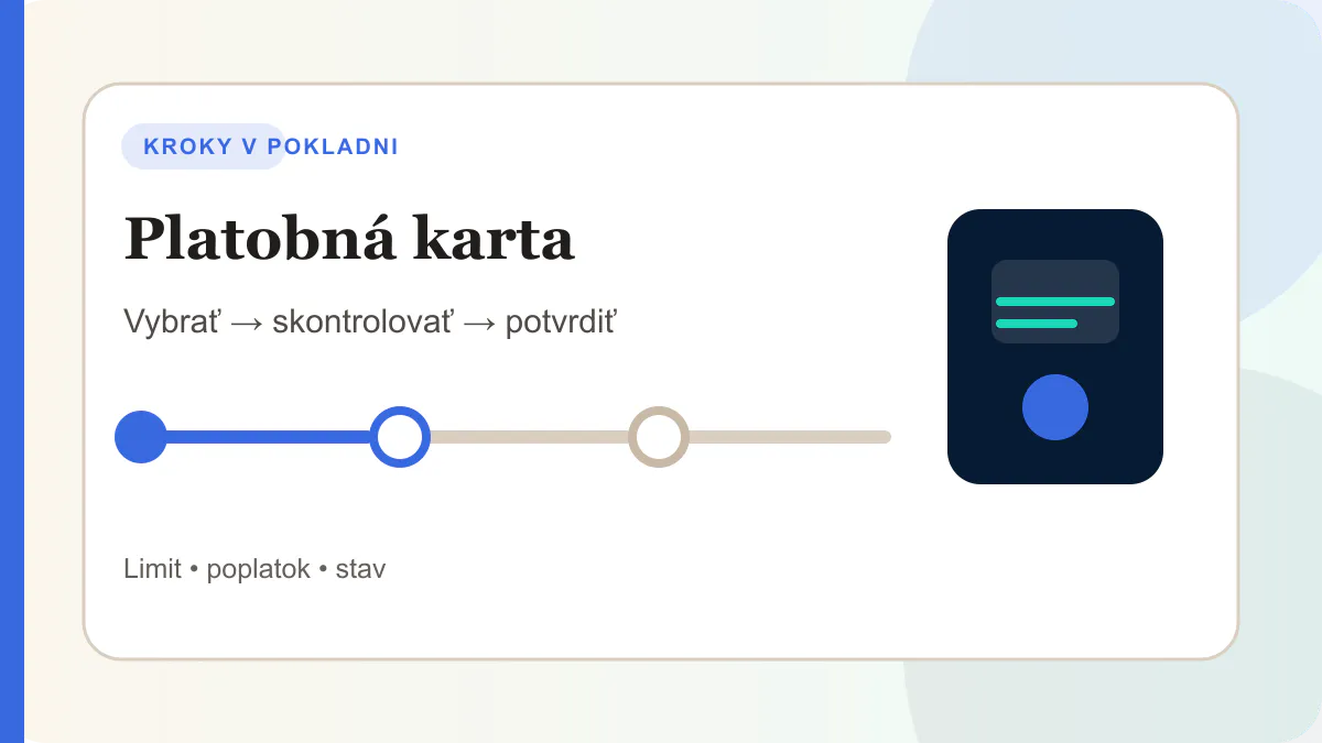 Kroky v pokladni pre platobná karta