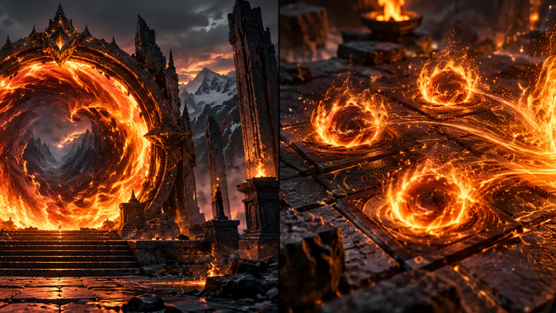 Fire Portals – zhluky, tumble a putujúce Fire Portal Wildy